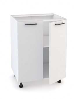 Шкаф - стол 60см с двумя дверцами Латте Н600 Белый/ Белый Софт купить