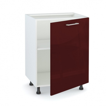 Шкаф - стол 60см с дверцей Джаз Н600-1 Белый/ Рубин глянец купить