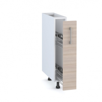 Шкаф - стол 15см с выдвижной корзиной Барселона Н150К Белый/ Шимо светлый купить