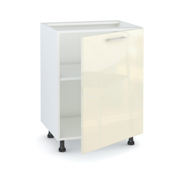 Шкаф - стол 60см с дверцей Джаз Н600-1 Белый/ Ваниль глянец купить